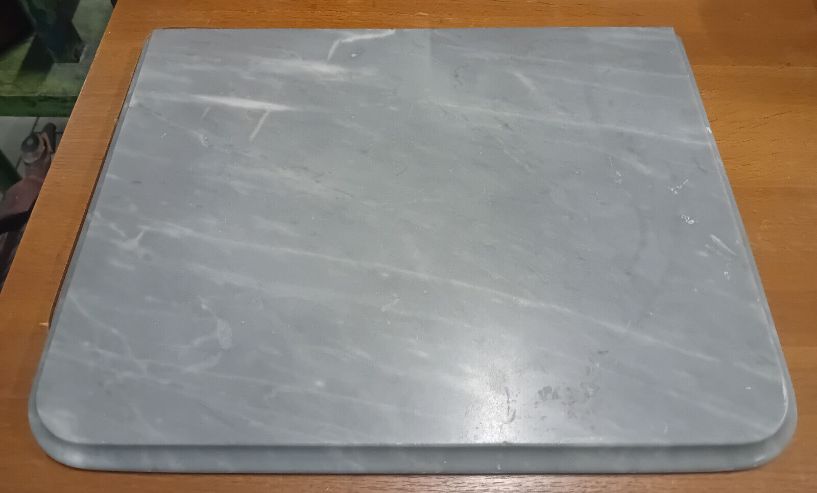 Shaped Gray Marble Top For Nightstand Nightstands 44 X 33.5 Cm 7.5 Kg