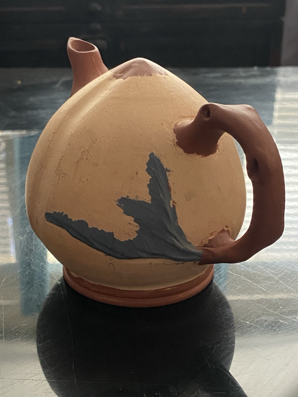 Chinese Yixing Gourd-Form Teapot – Handmade Sculptural Zisha Clay, Artist Marked