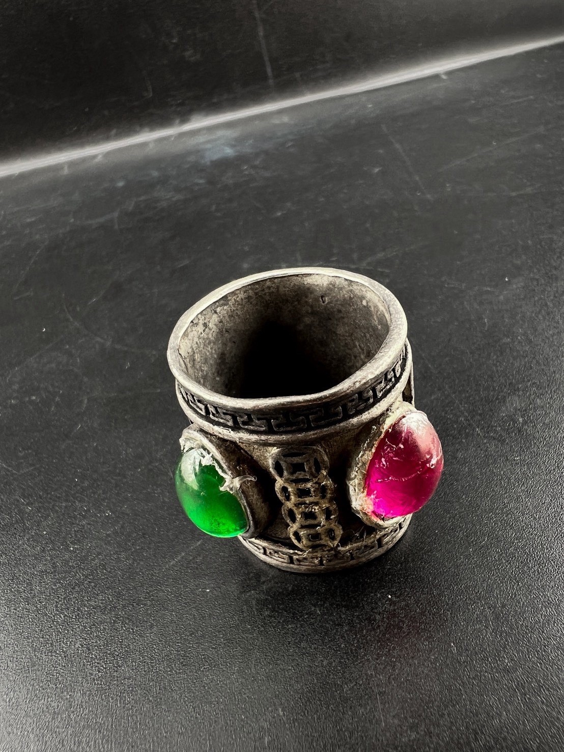 Rare Vintage Solid Silver RING WITH NATURAL stone