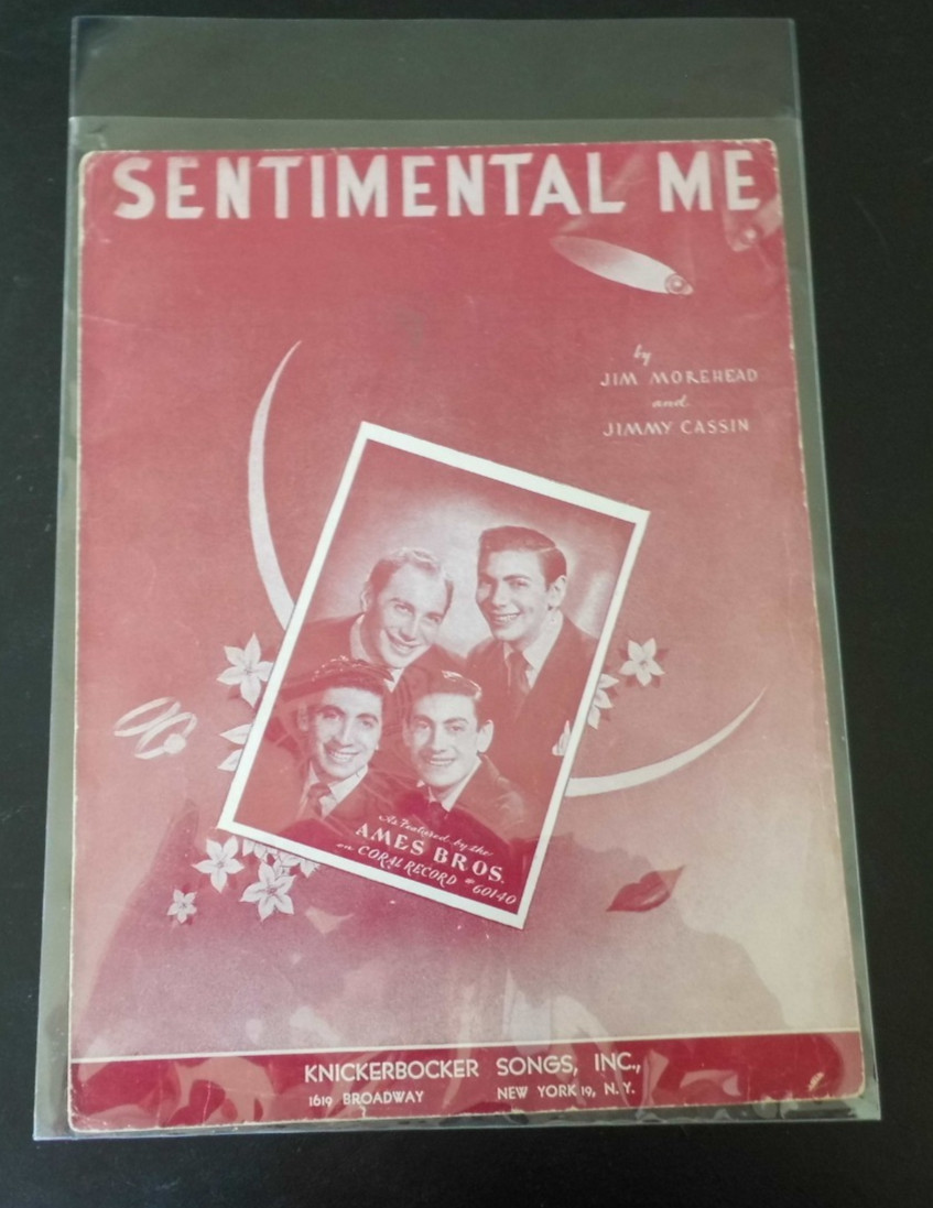 (GRB-22) 1950 Sheet Music Vintage The Ames Brothers Sentimental Me by Morehead