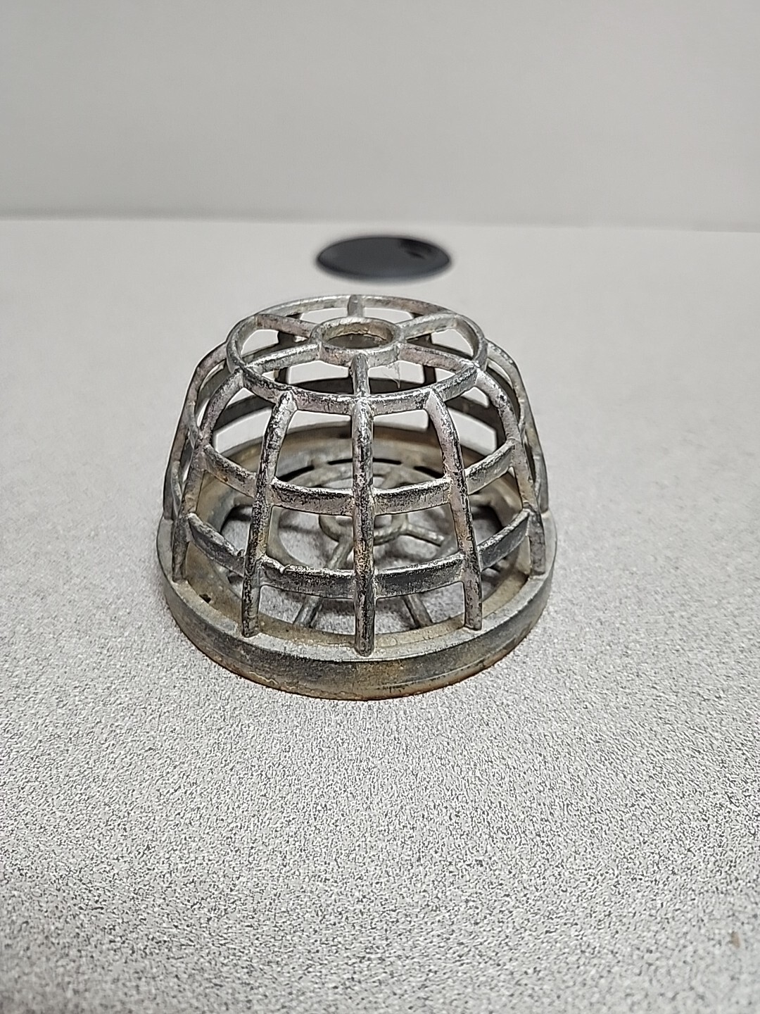 3 1/4″ Vintage Metal Cage Domed Flower Frog Round Flower Holder