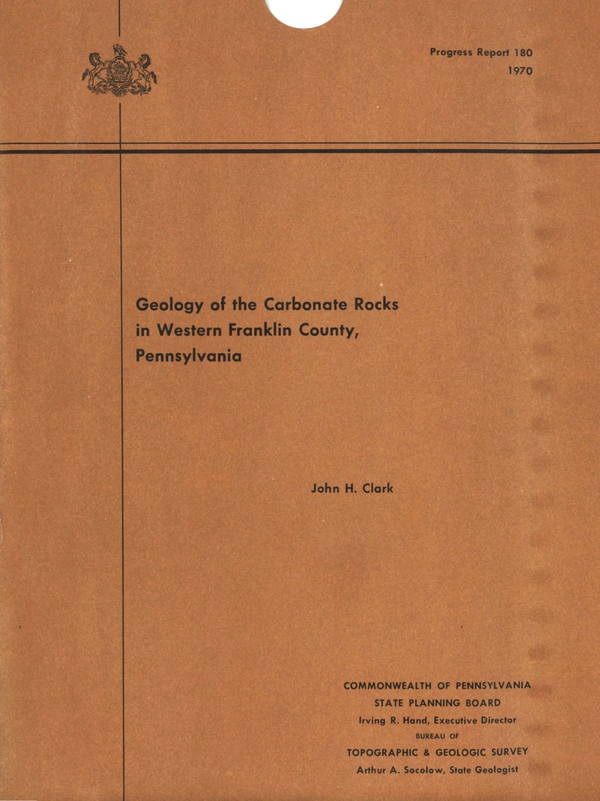 Geologic Map: Western Franklin County, Pennsylvania: Carbonate Rocks