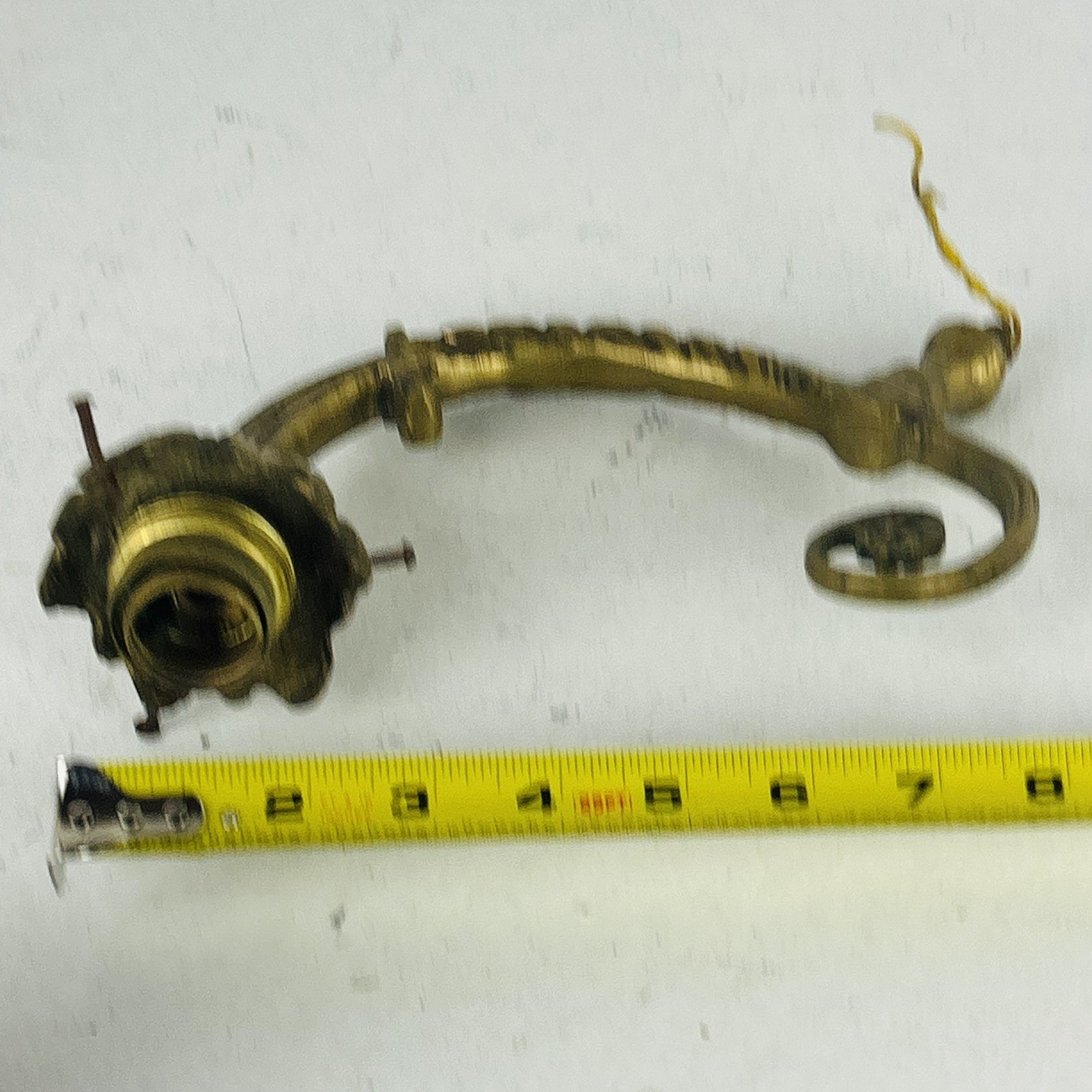 Antique Solid Brass Wall Sconce Lamp Light Swing Arm Vintage salvage