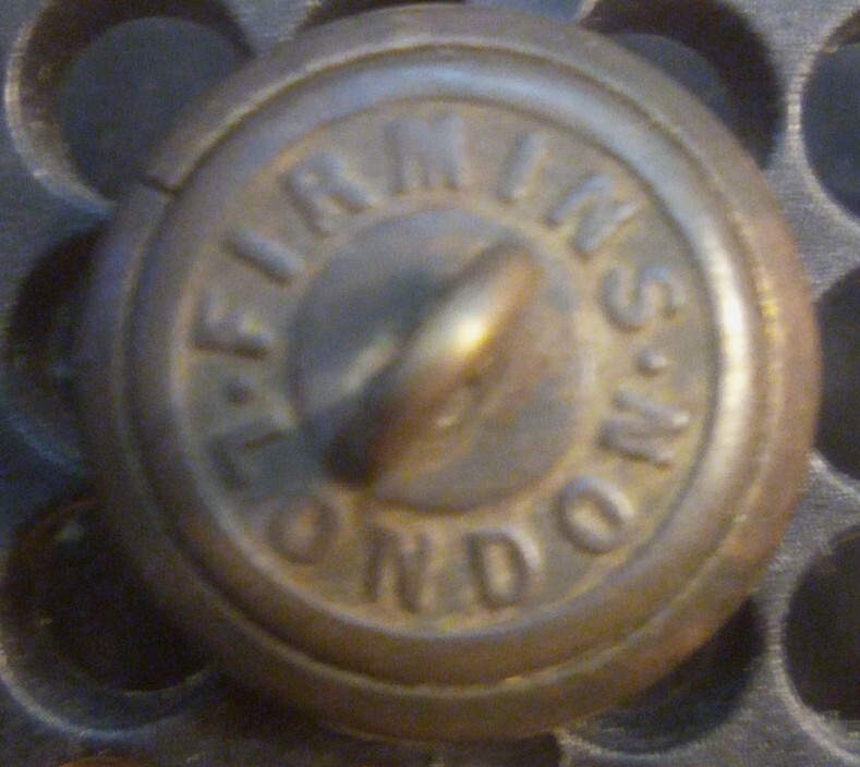 1840-1850 Kings Own Borderers 25th Regiment Button Firmins London