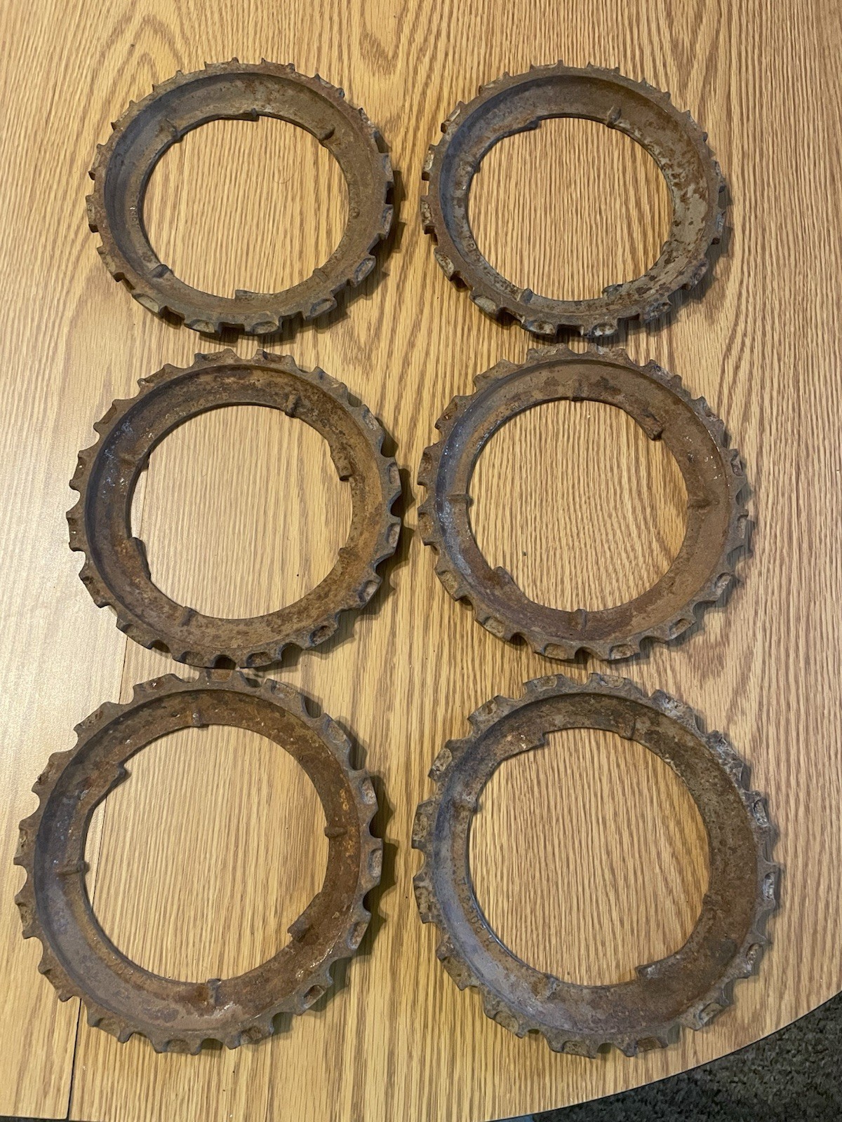 Rustic Farm Salvage Gear planter Seeder plates, cast iron, Steampunk art decor