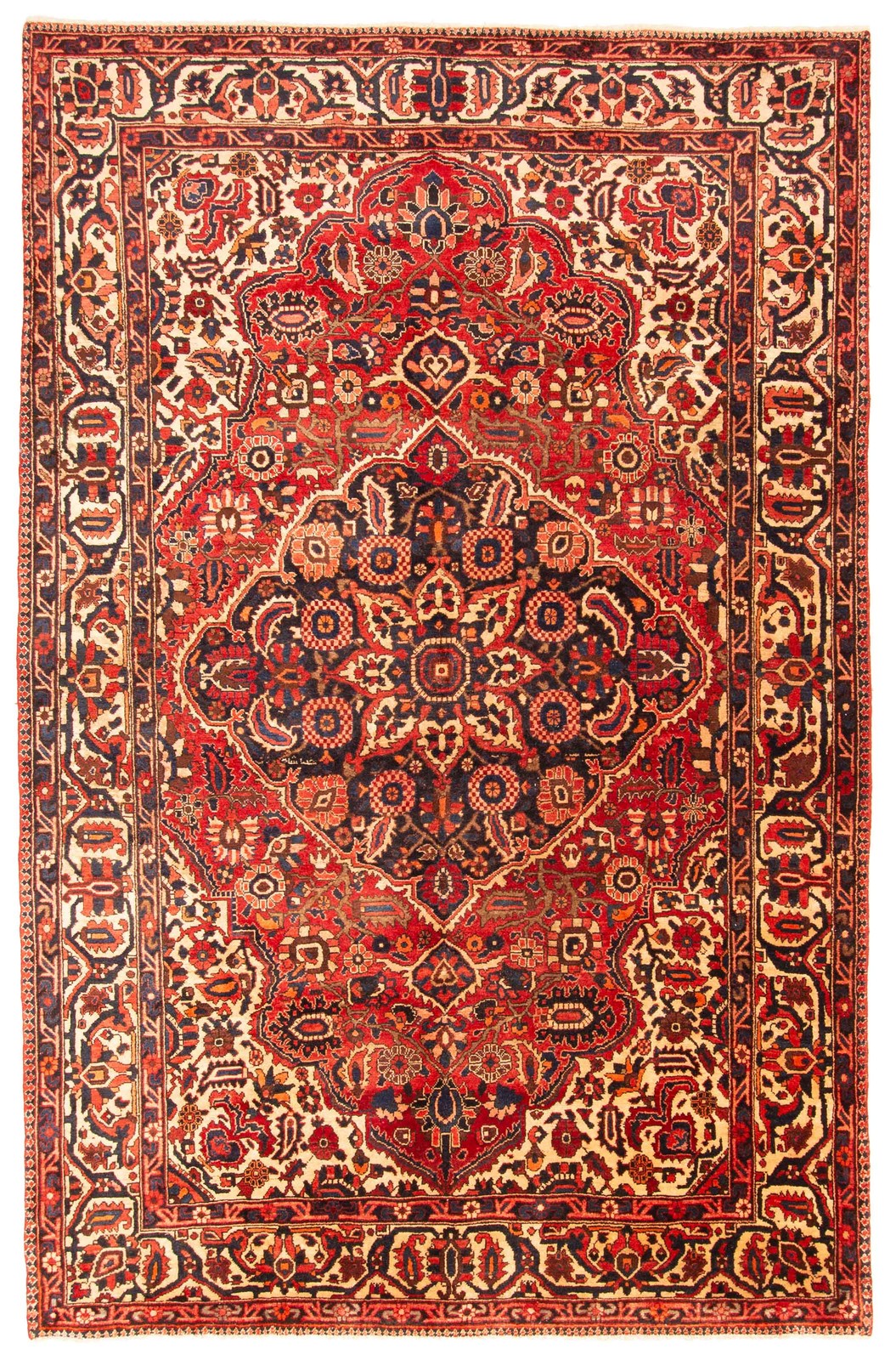 Traditional Vintage Hand-Knotted Area Rug 6’7″ x 10’1″ Oriental Wool Carpet