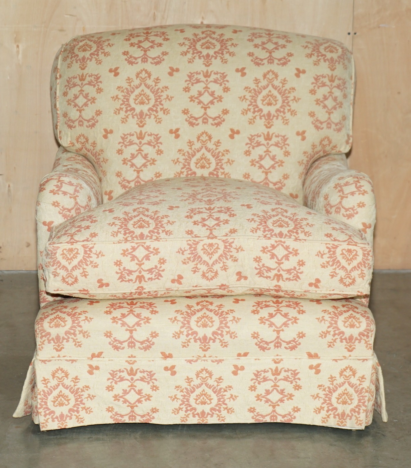 PAIR OF GEORGE SMITH CHELSEA FLORAL UPHOLSTERED HOWARD & SON’S STYLE ARMCHAIRS