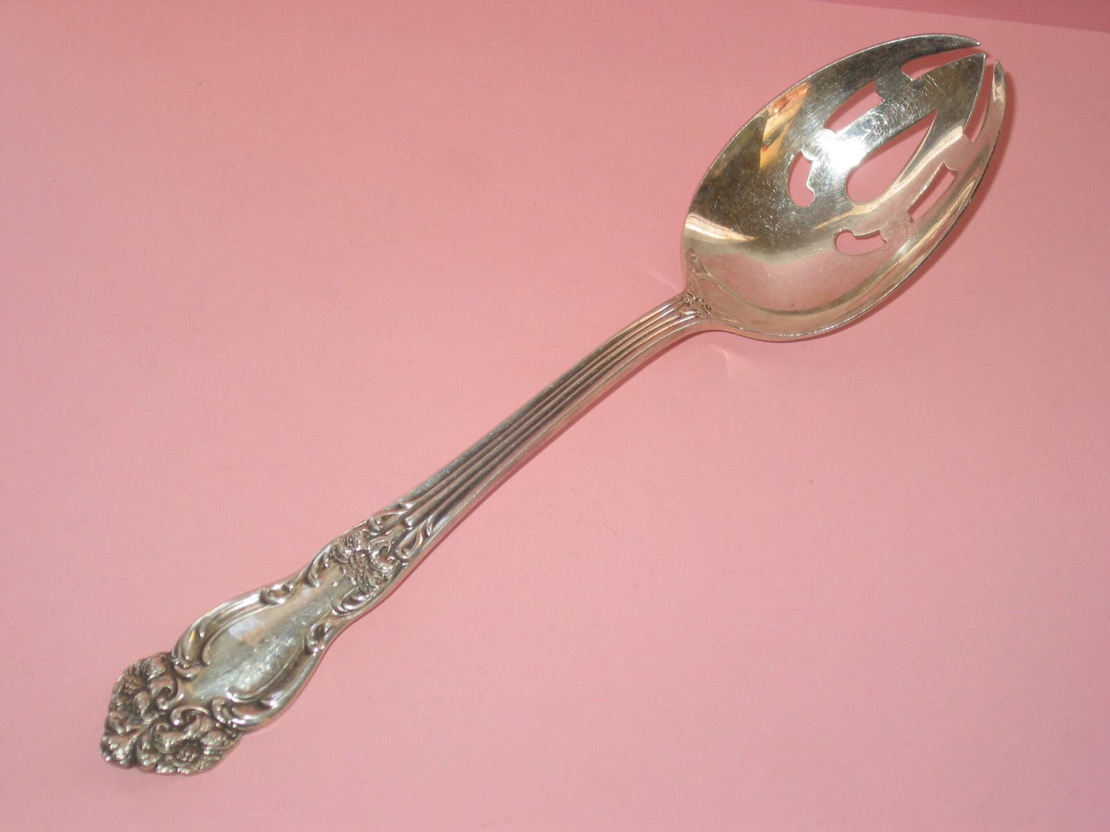 Tiger Lily / Festivity By Reed & Barton Slotted Serving Spoon