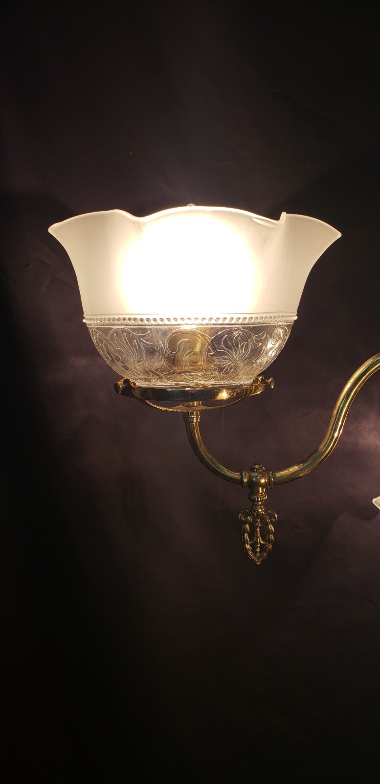 4 Light Flush Mount Chandelier with Fluted Shades 27 1/2″ x 21″ x 38″ GS00472