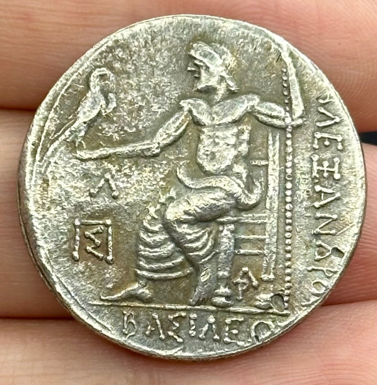 Unique Macedon Alexander The Great 336-323 BC silver Tetradrachm coin
