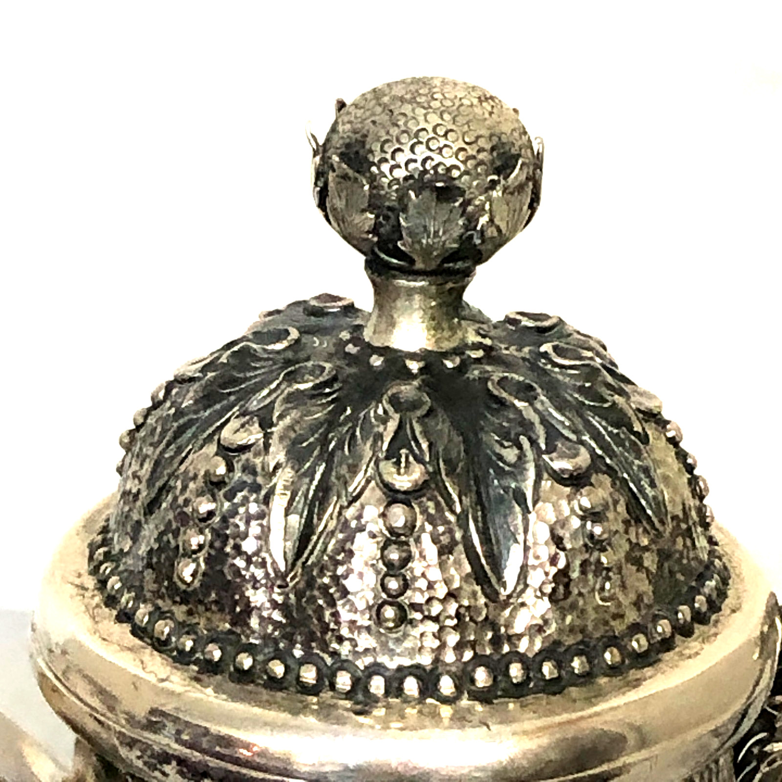 Vintage Thai 800 Silver Tea and Coffee Set with Matching Tray, 2,214 Grams.