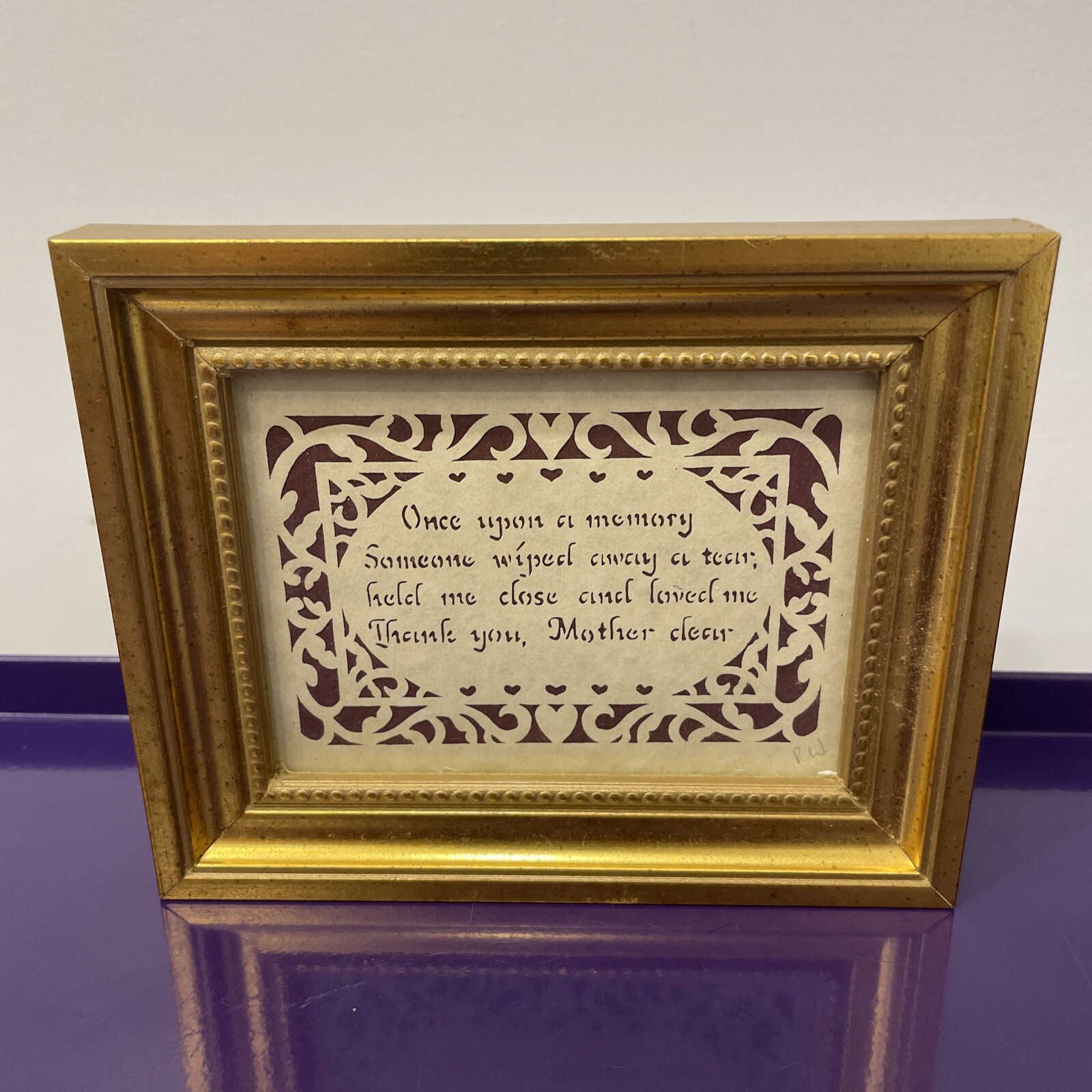 Scherenschnitte Paper Cutting 1996 made in the USA Framed – FOR MOM