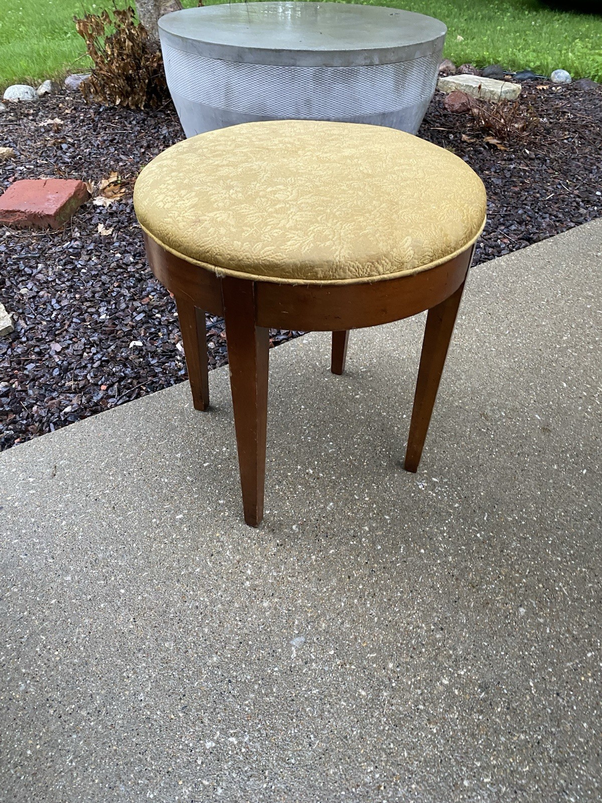 Vintage Kindel Furniture Rotating Swivel Vanity Bench Stool