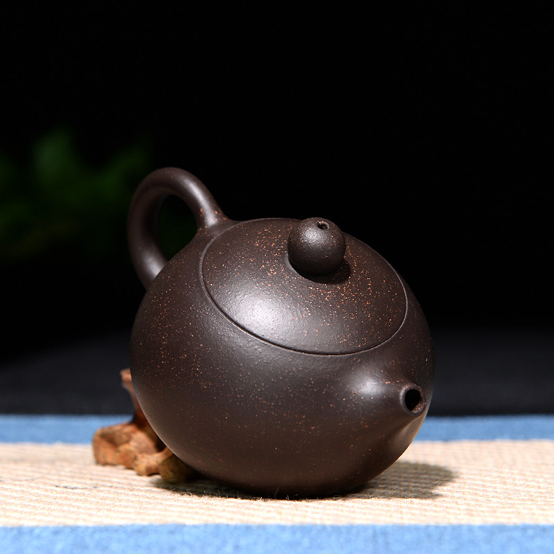 90ml Real Yixing Zisha Tea Pot Basket Shape Infuser Holes Small Xishi Pot
