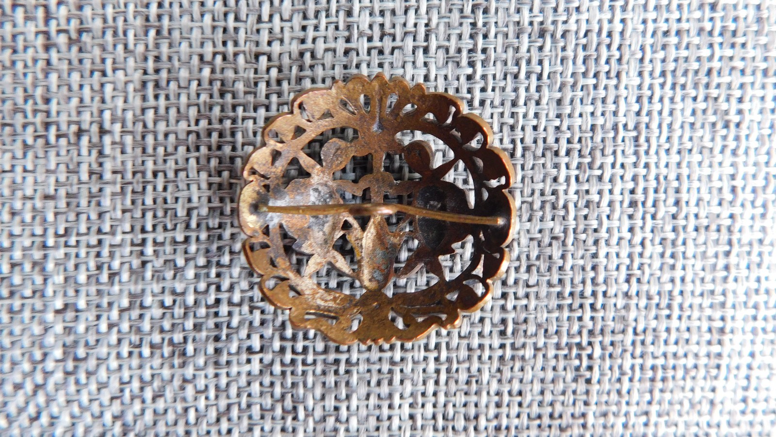 Antique Vtg Button Flower Open Work Aprx: 1″ #225-D