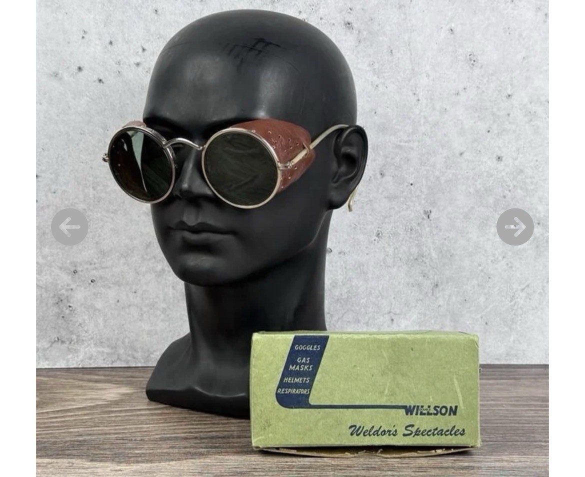 Vintage Willson T100 Welder’s Spectacles Goggles w/ Box – Wilsonite Lens