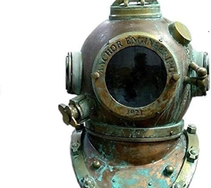 Handmade Antique Mark V Nautical Diving Helmet Divers Royal Navy Diving Helmet