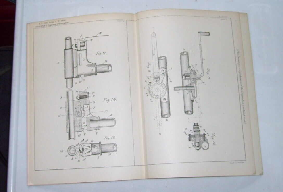 IMPROVEMENT IN INVALID BEDSTEADS PATENT GOODWIN BROOKLINE MASSACHUSETTS USA 1898