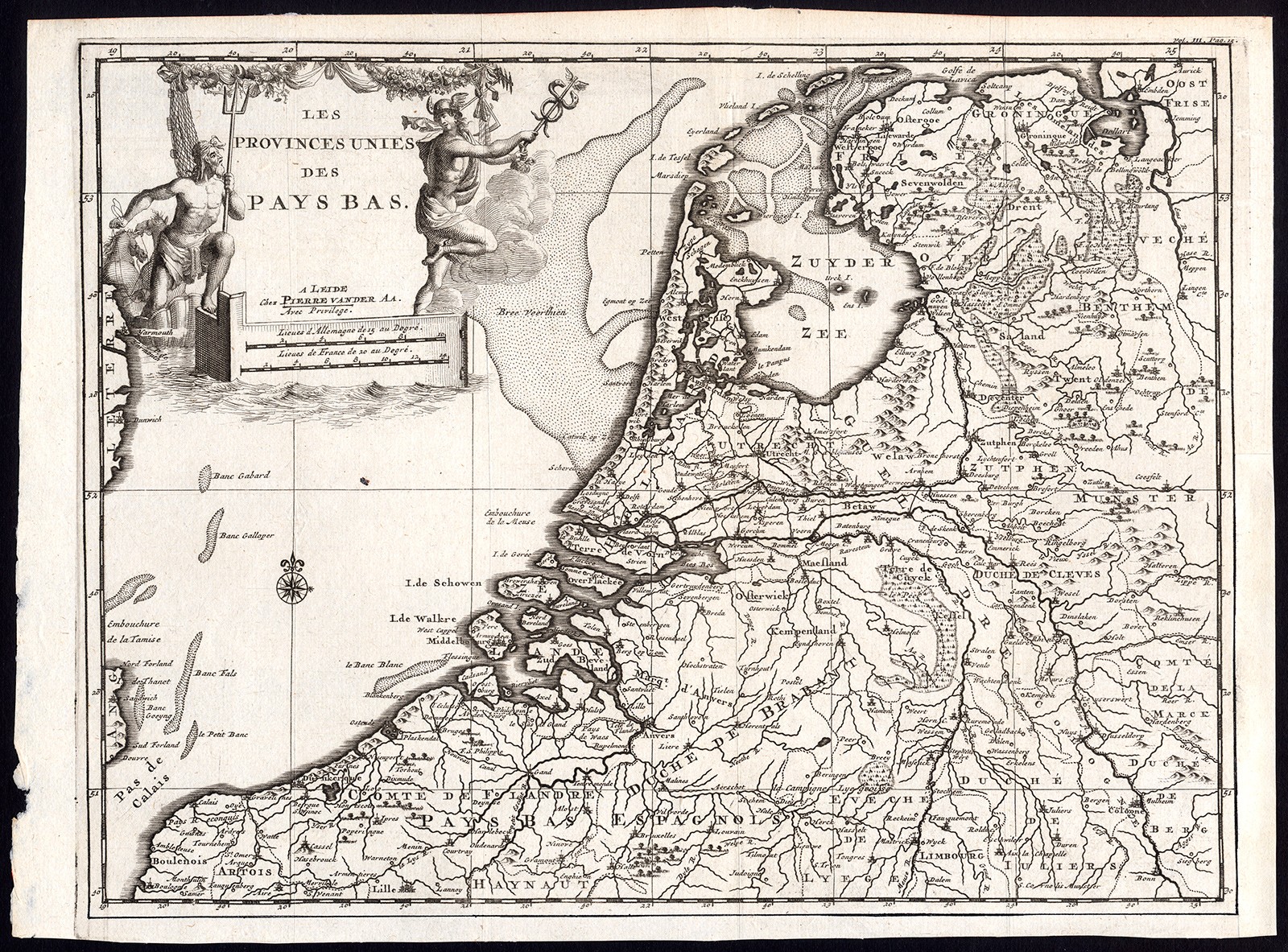 Antique Print-UNITED PROVINCES-NETHERLANDS-BELGIUM-van der Aa-c.1713