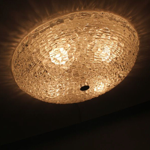 Flushmount Ceiling Lamp Vintage 60`s Mid Century, Italian Austrian Style