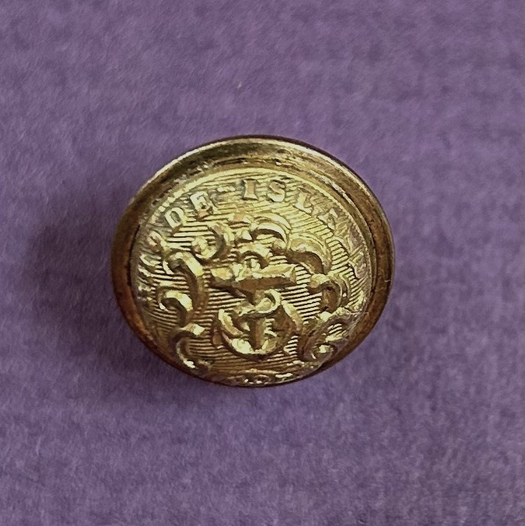 Antique Rhode Island State Seal Uniform Button – G W Simmons & Son/Boston, 1881
