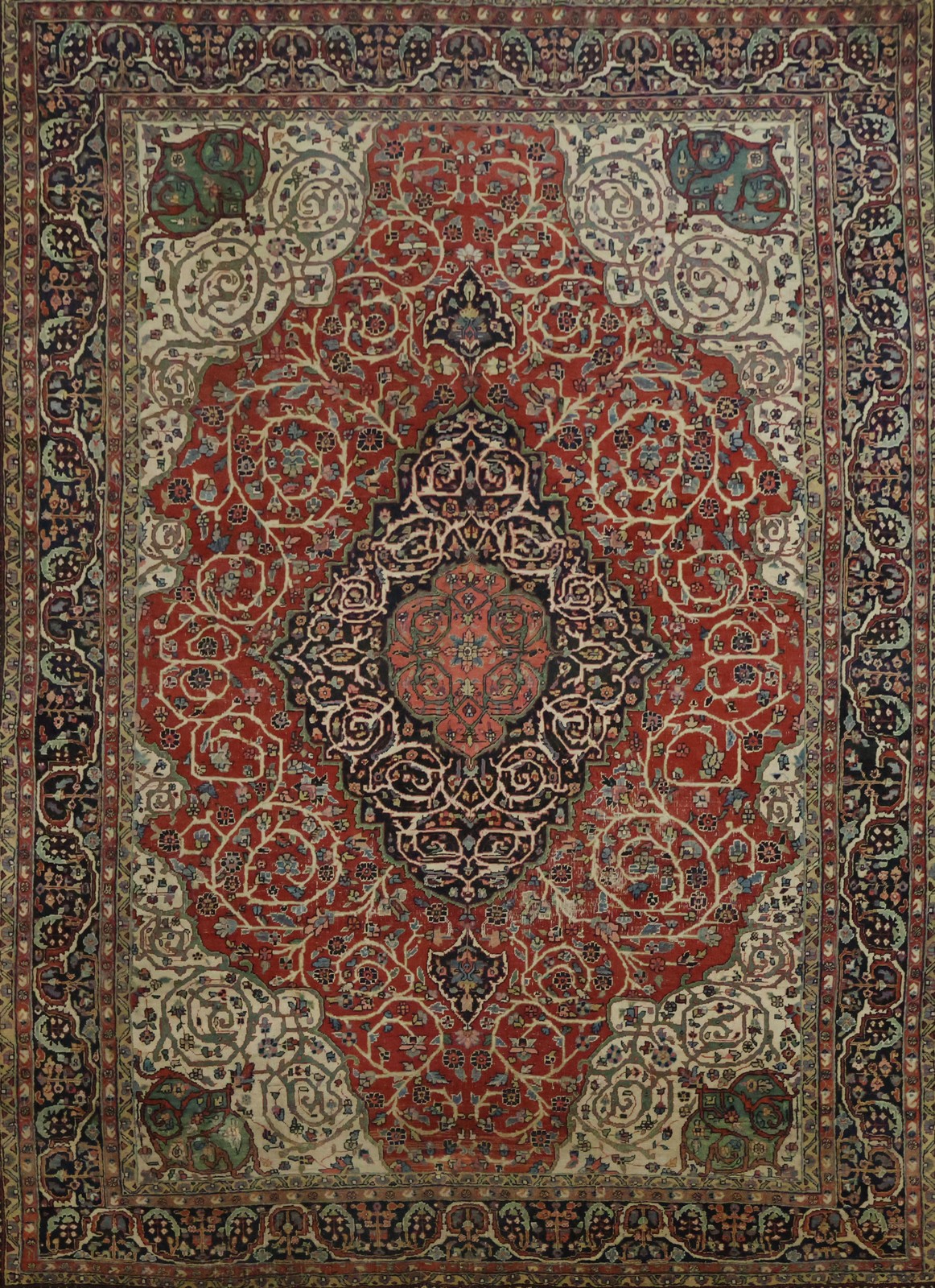 Antique Traditional Rug 8×11 Ft Handmade Medallion Wool Carpet Geometric Rug