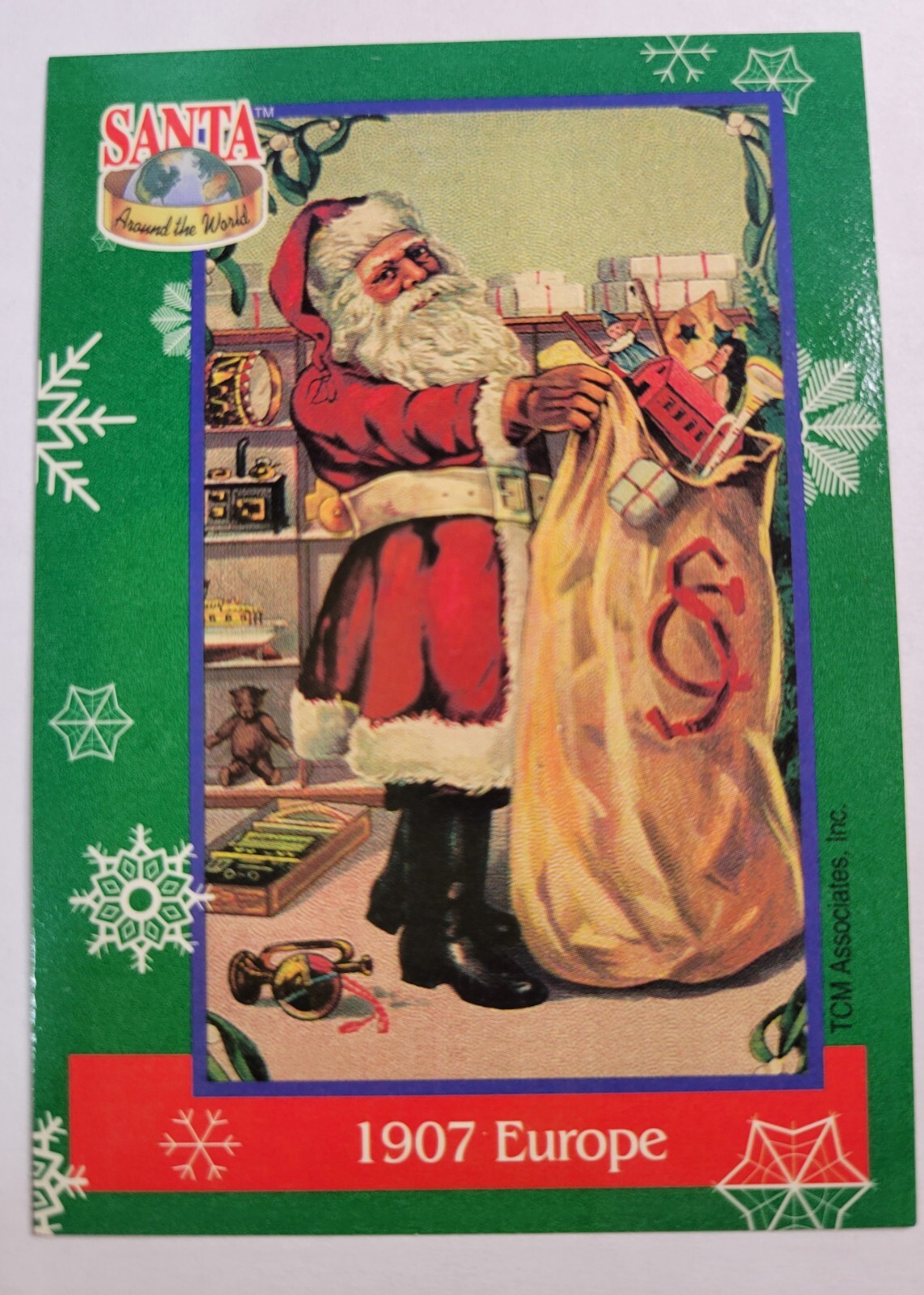 1995 TCM Santa Around the World: Santa & Snowflakes #53 1908 Europe Christmas