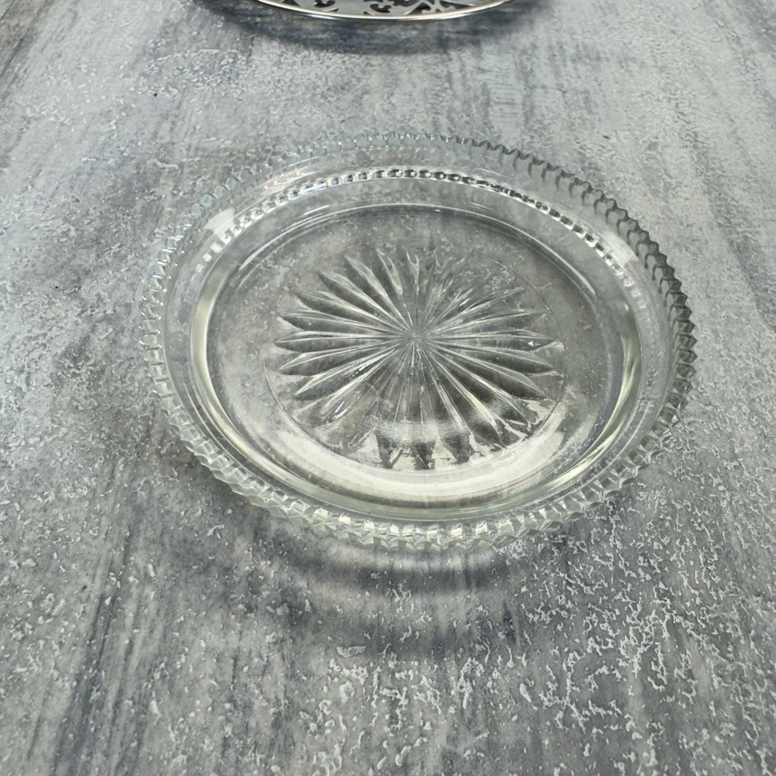 Vtg Roden Brother Sterling Silver Ashtray With Glass Insert 53 Grams 1.9 Fl Oz
