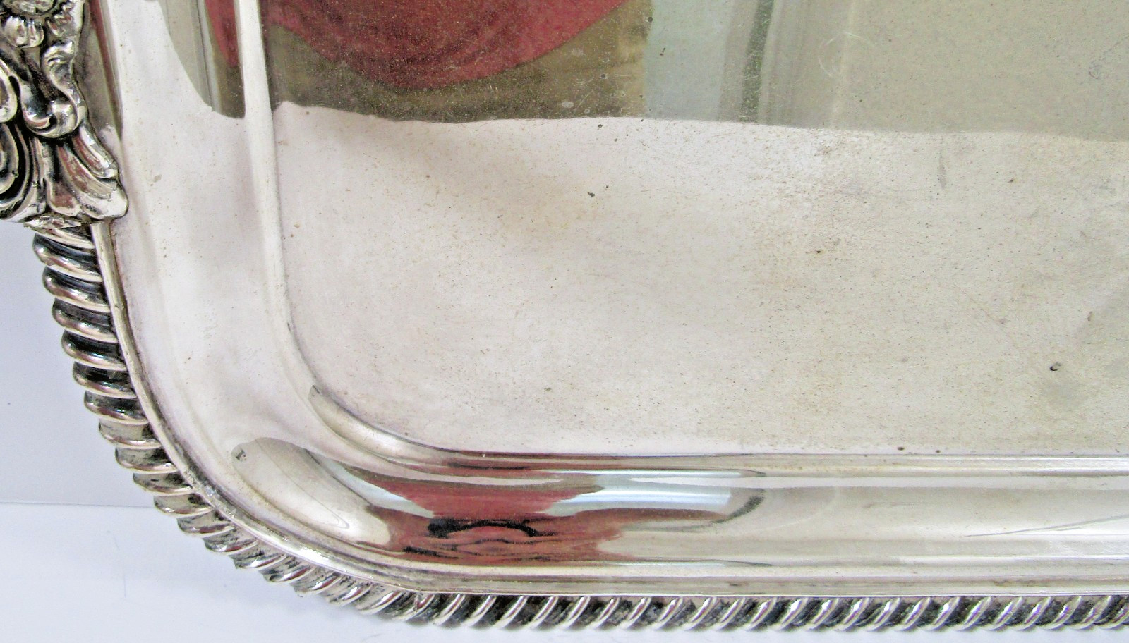 Old Sheffield Rectangular Butler Tray Gadrooned Edge 1840s