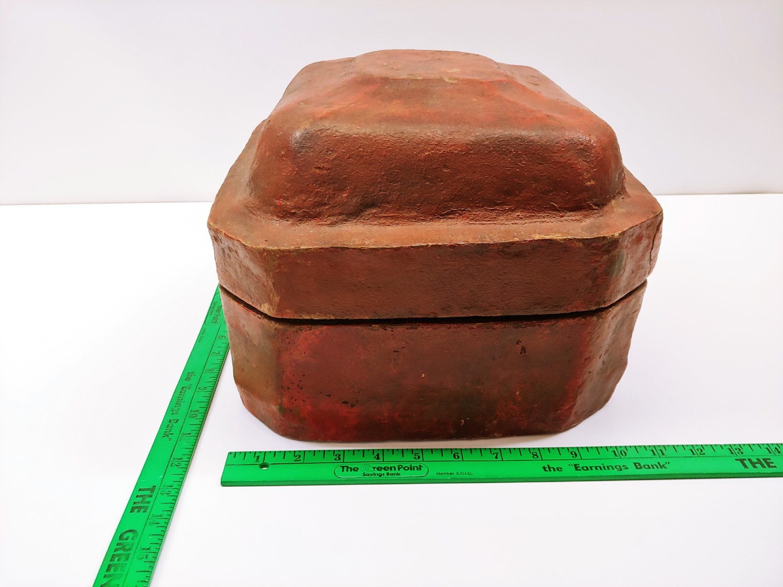 Antique Oriental Top Hat Keepsake Box – Paper Mache / Clay / Plaster Composition