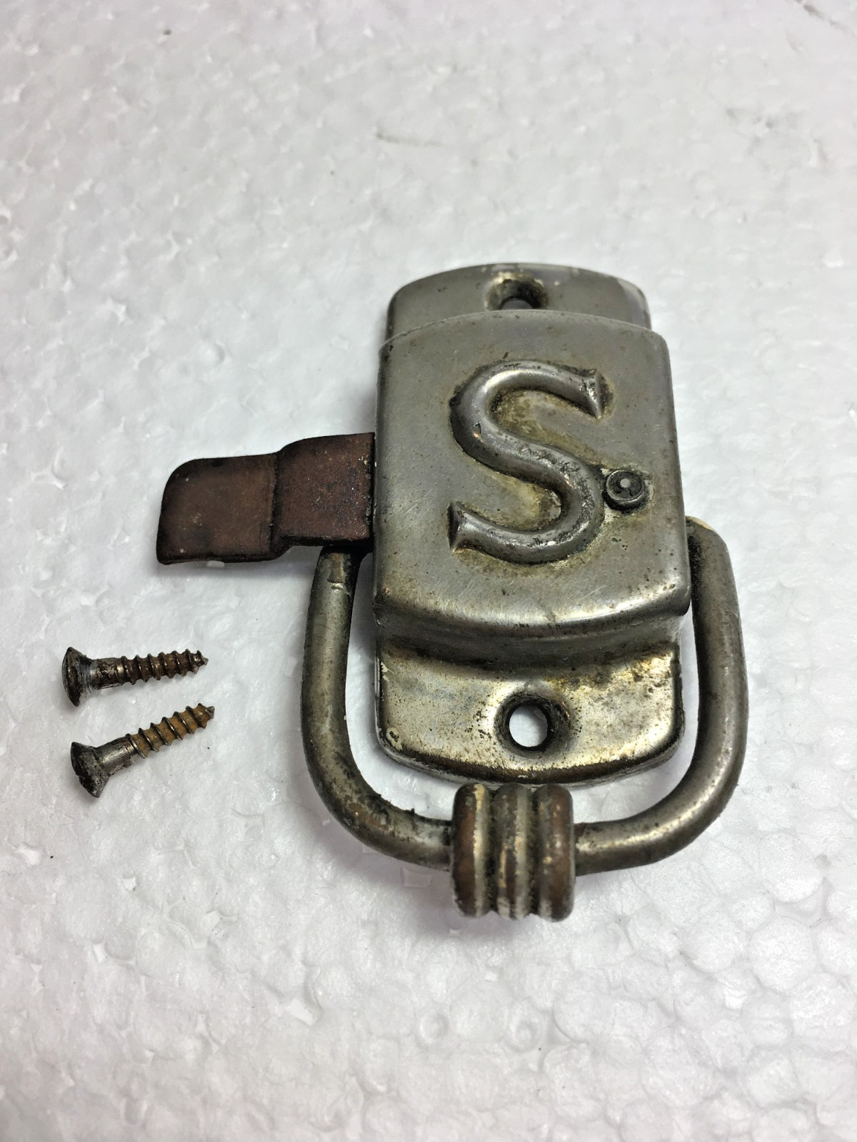 Antique Original Sellers Cabinet Door Latch for Right Side Door with Screws