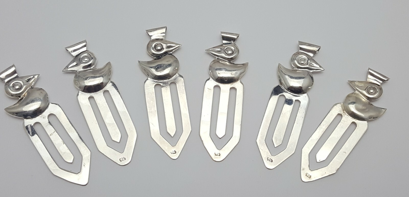 Genuine Solid Sterling Silver .925 Duck Napkin Holder 6 Piece Set – Nice!