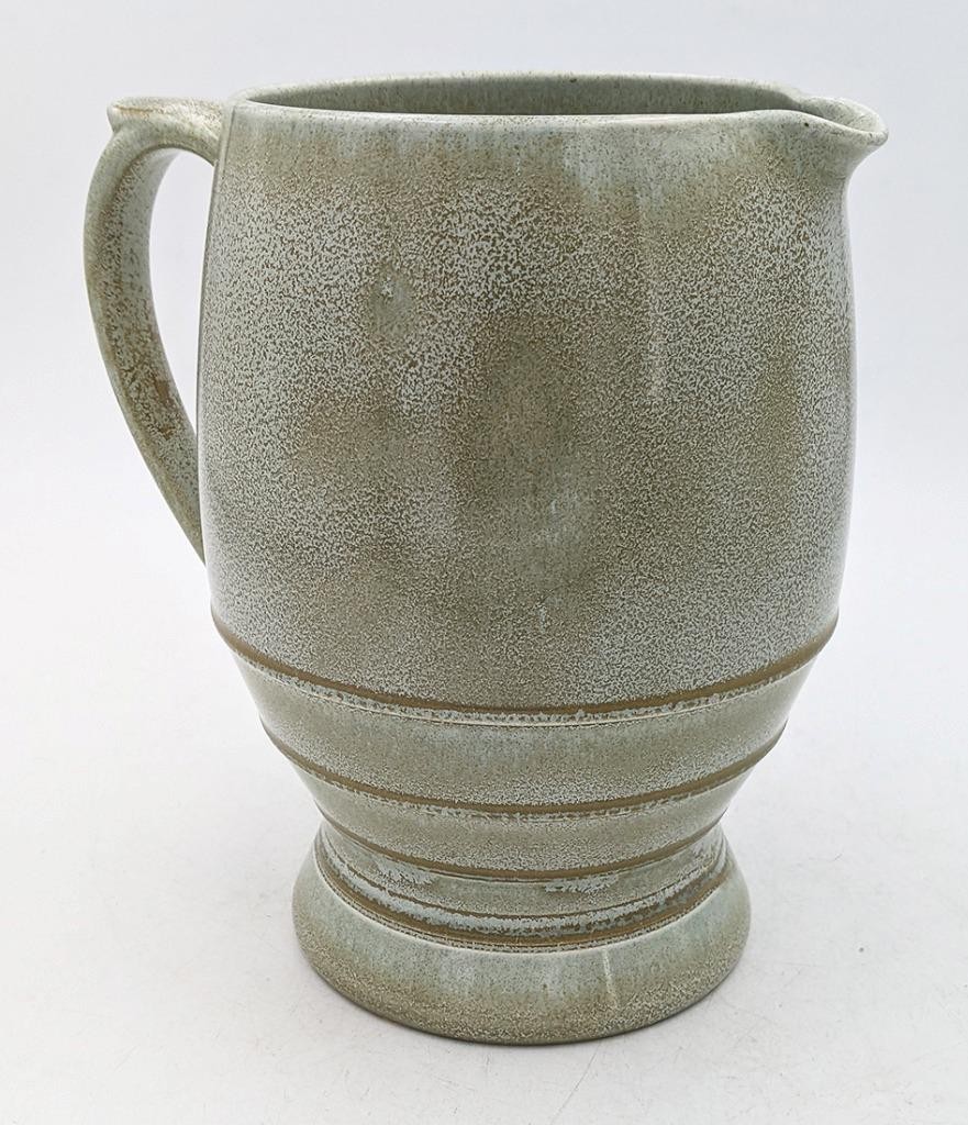 ART DECO MINTONS JOHN WADSWORTH RIBBED POTTERY POTTERY JUG c1930’s