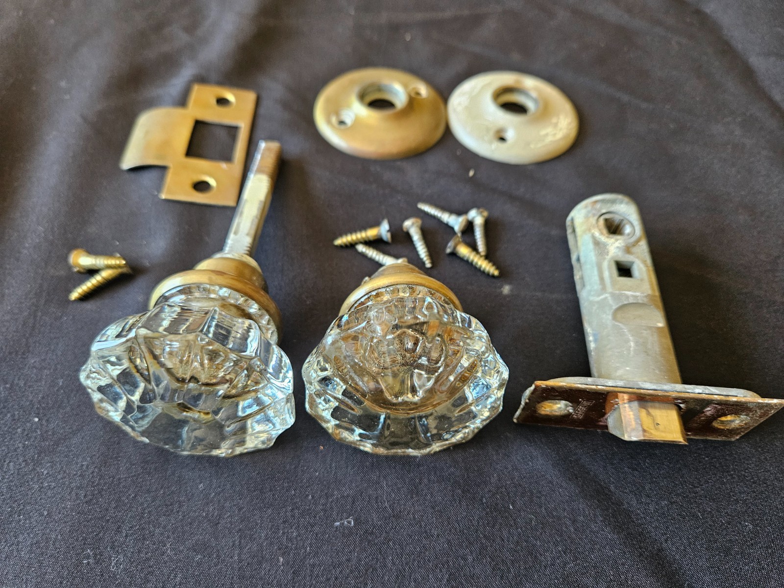 Vintage 12 Point Glass Door Knobs 8 Sets