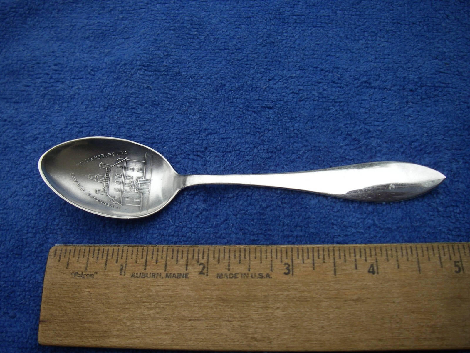 Old WILLIAMSBURG Virginia Sterling SOUVENIR SPOON-GOVERNOR’S PALACE Bowl-Alvin