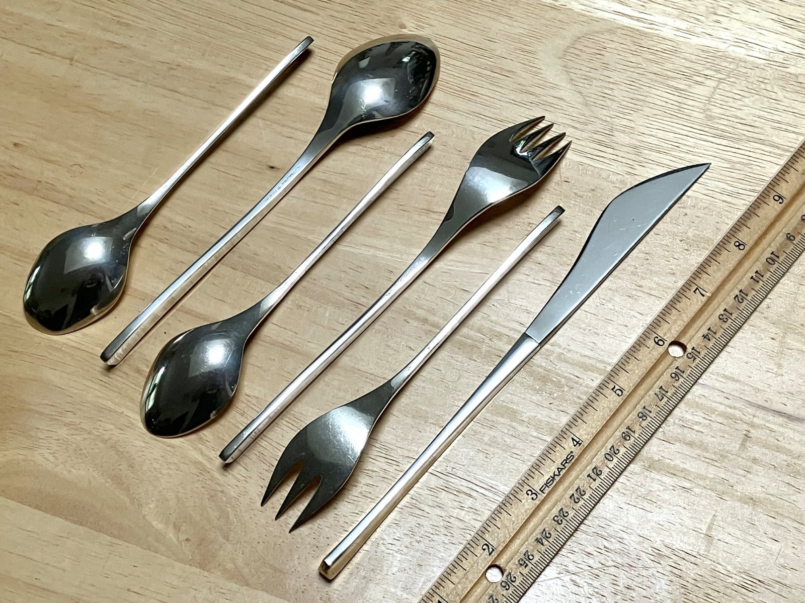 International Sterling Silver Vision Flatware Place Setting 6 piece w bag