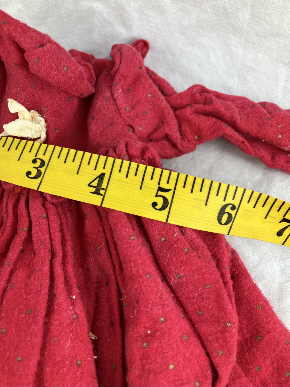 Antique Edwardian Victorian Hot Pink Cotton Flannel Dress