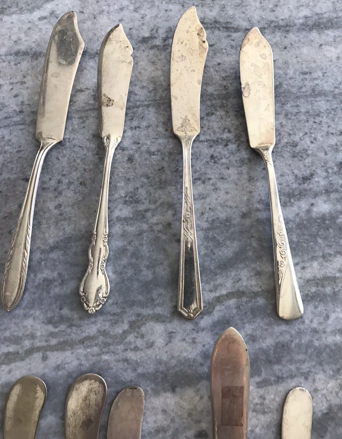 LOT 12 Mixed Assorted vintage Silver plate Pieces Flatware /butter spreader