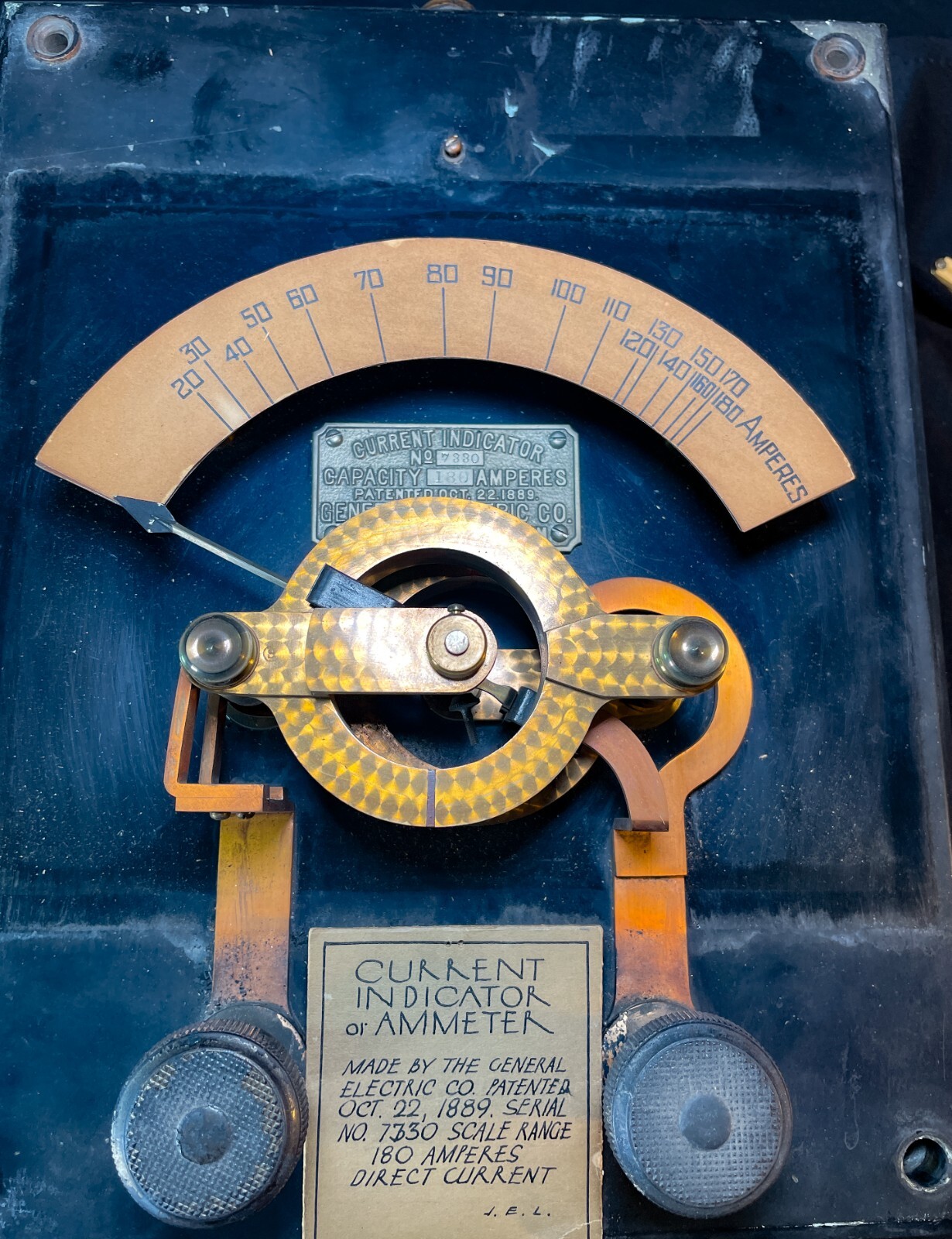 *SUPER RARE* General Electric Co. / Thomson-Houston System Ammeter (ca. 1889)