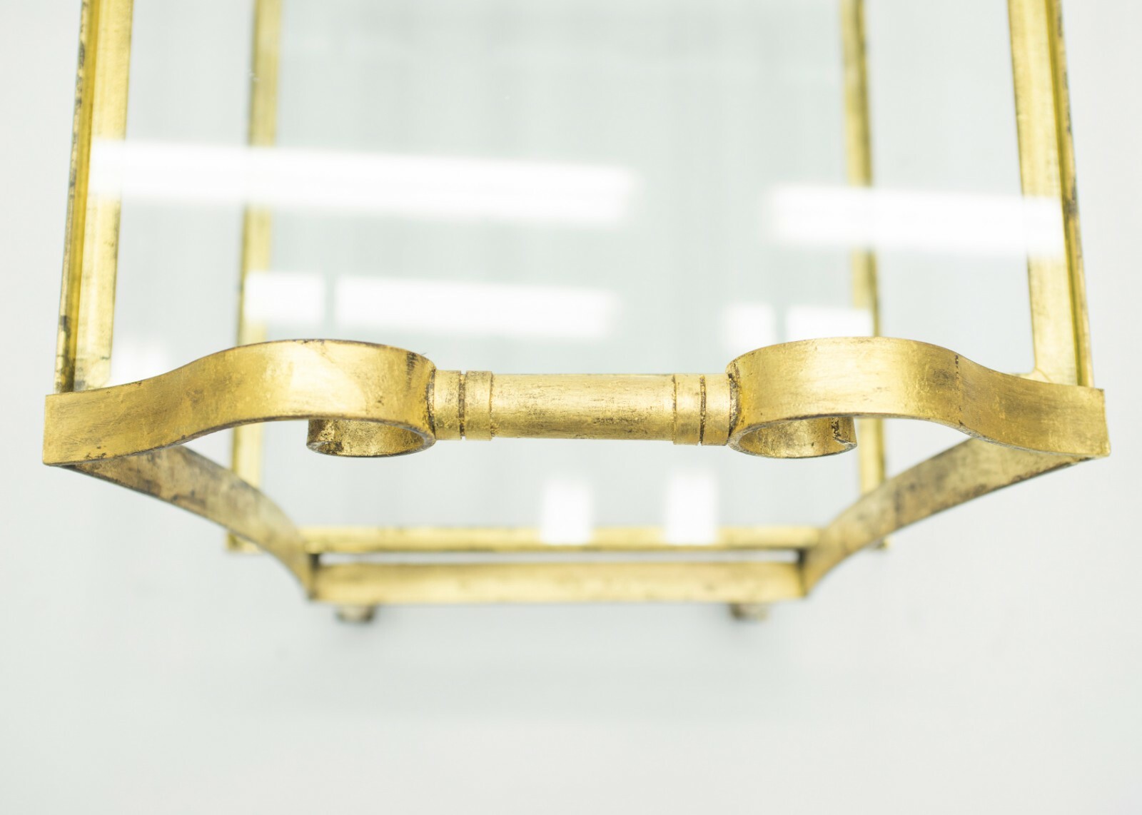 French neoclassical Maison Ramsay gilded iron bar cart 1940s
