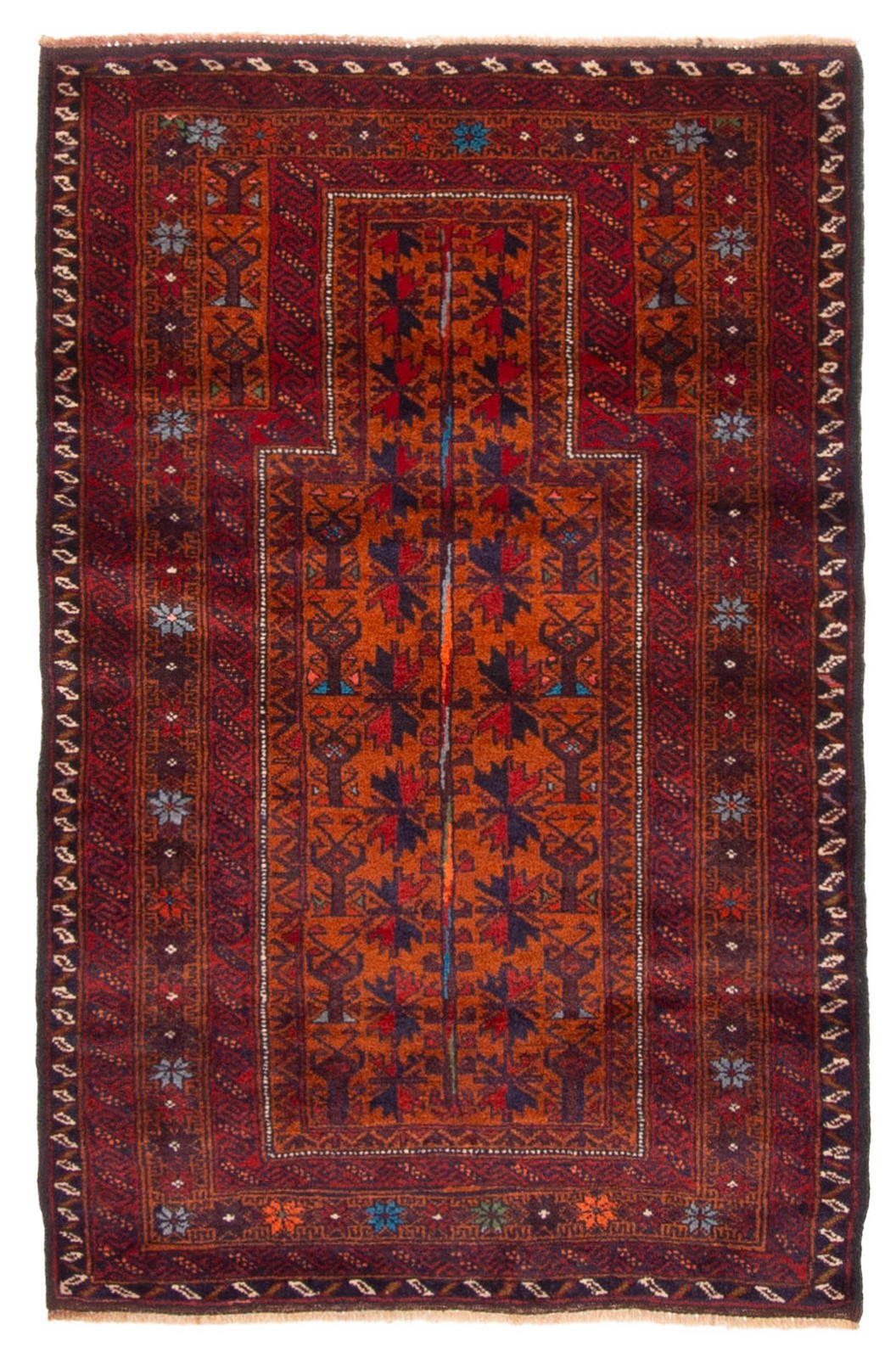 Traditional Vintage Hand-Knotted Area Rug 2’11” x 4’6″ Oriental Wool Carpet