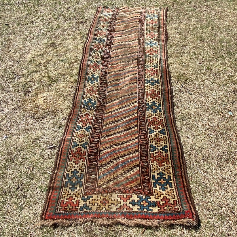 Vintage Rug 2′ 11 x 8′ 5 Hand Knotted Oriental Rug Runner Wool