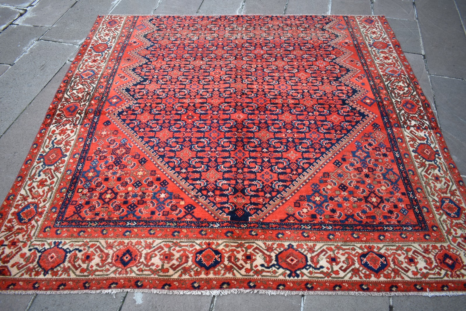 Antique Caucasian Rug 76” x 80” Caucasian Collectors Item Fragment Wool Carpet