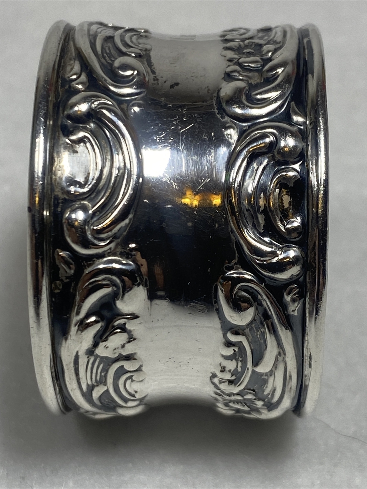 Vintage Gorham Melrose Sterling Silver Napkin Ring #1232 Monogrammed Mary Jo