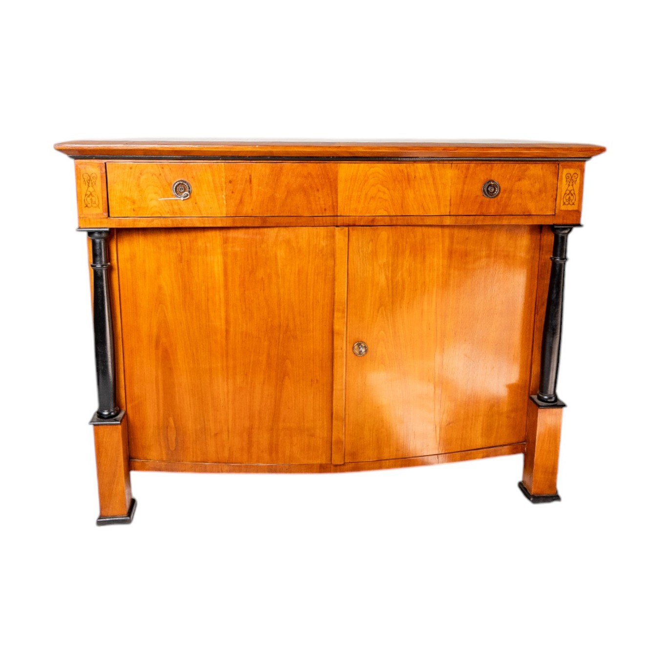 19th Century German Biedermeier Cabinet Buffet Display Cherry Wood