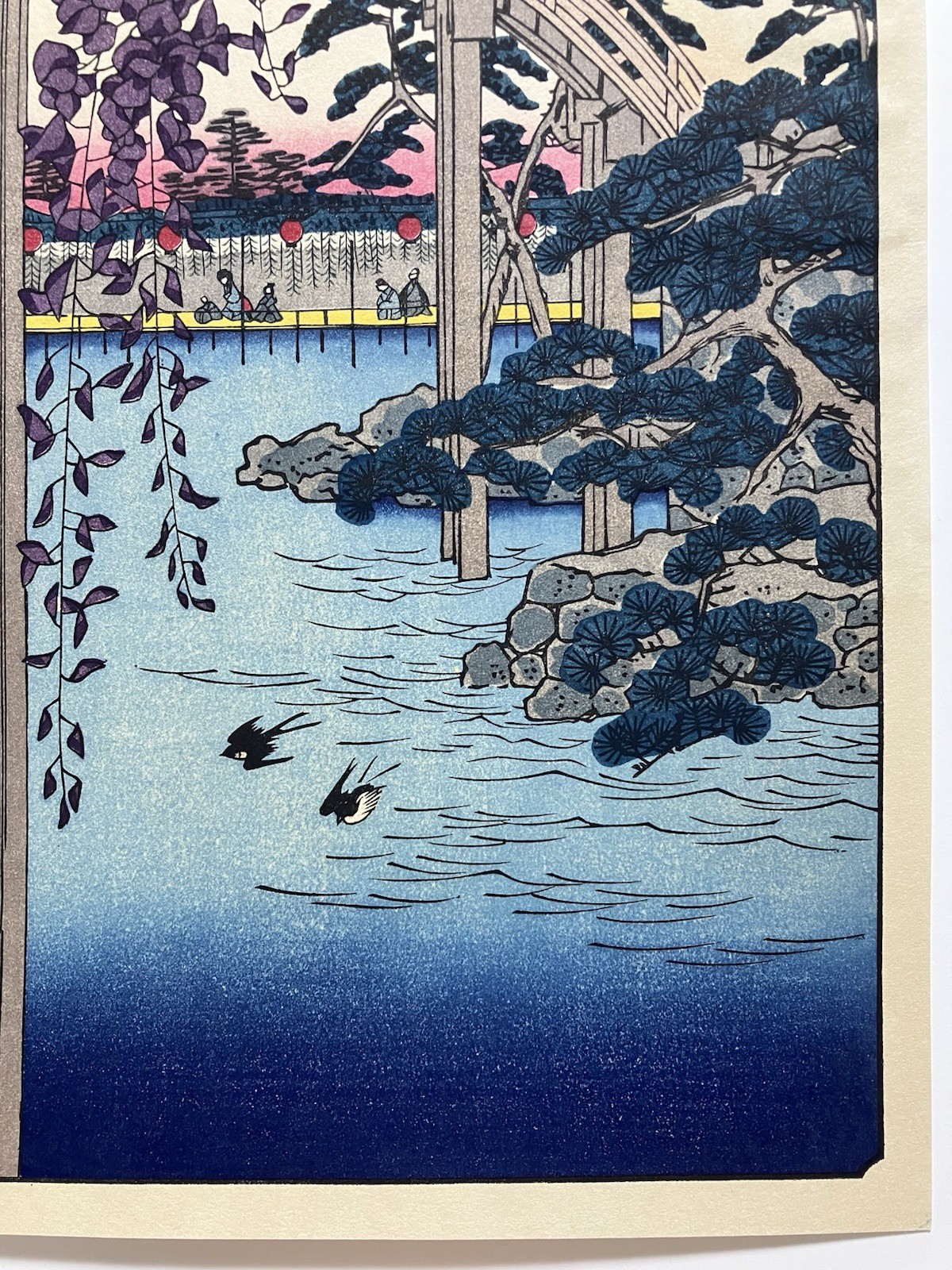 Hiroshige Utagawa Ukiyo-e Woodblock Print “100 Famous Views of Edo/Kameido”