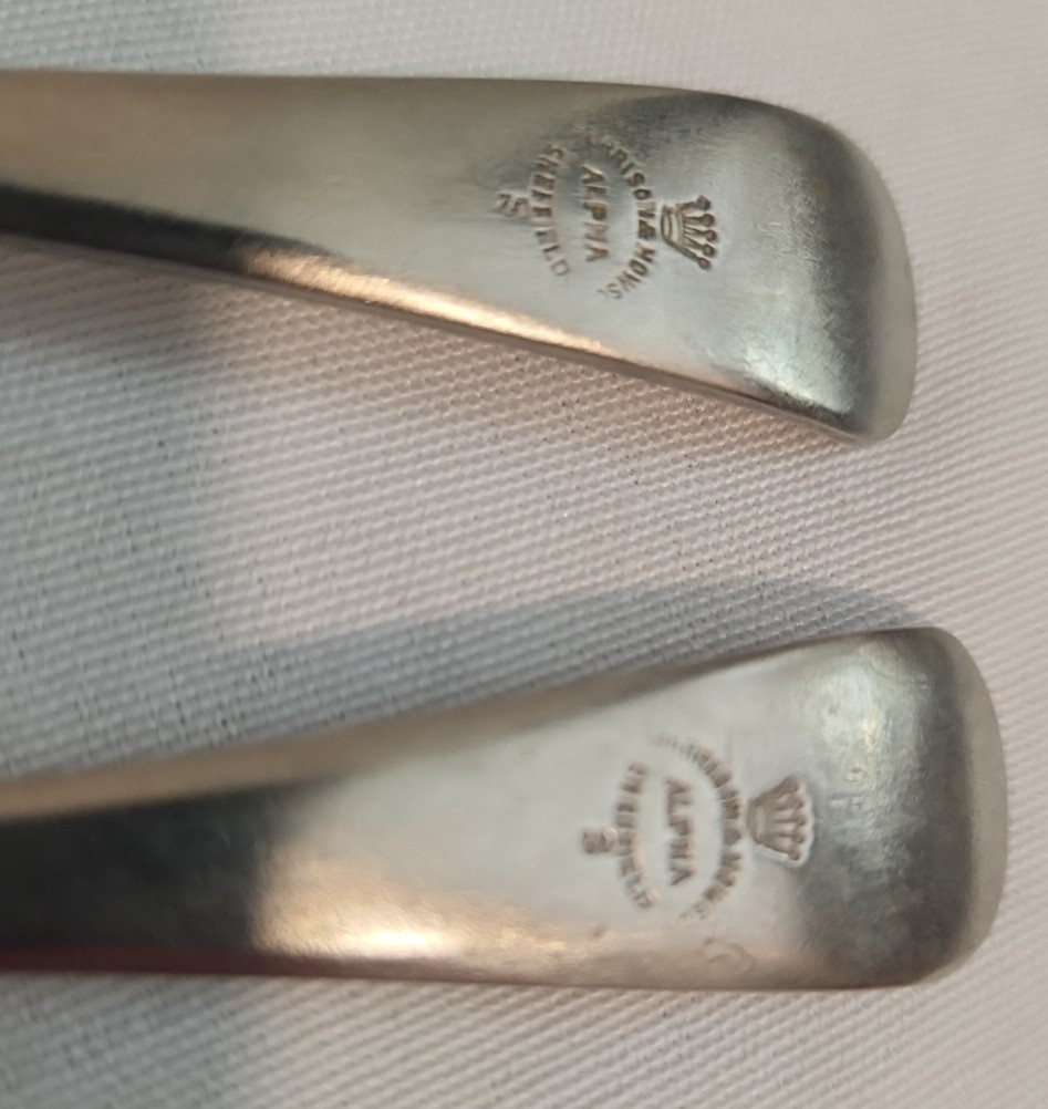 2 – Late 1800’s -Harrison Bros. & Howson Alpha Plate Serving Forks – Sheffield
