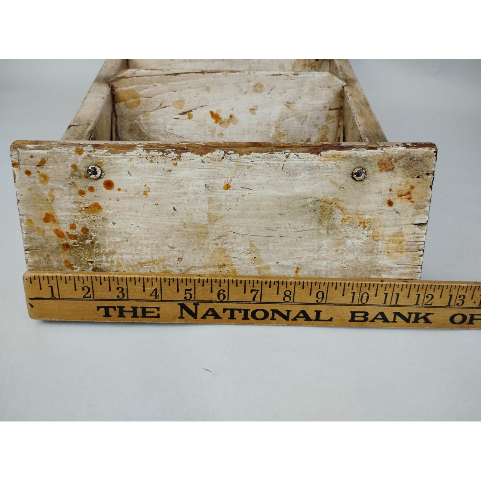 Vintage Wooden 3 Step Stool Ladder Rustic Farmhouse Plant Stand White 22″ Prop