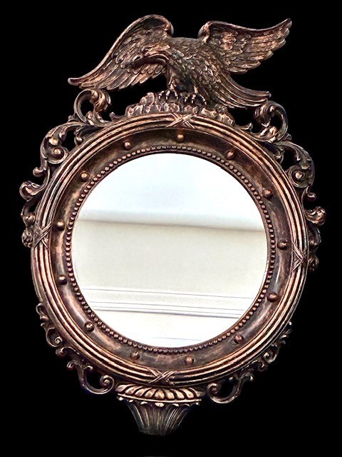 1959 Dart Industries Coppercraft Guild Poly Patriotic Eagle Mirror Vintage USA