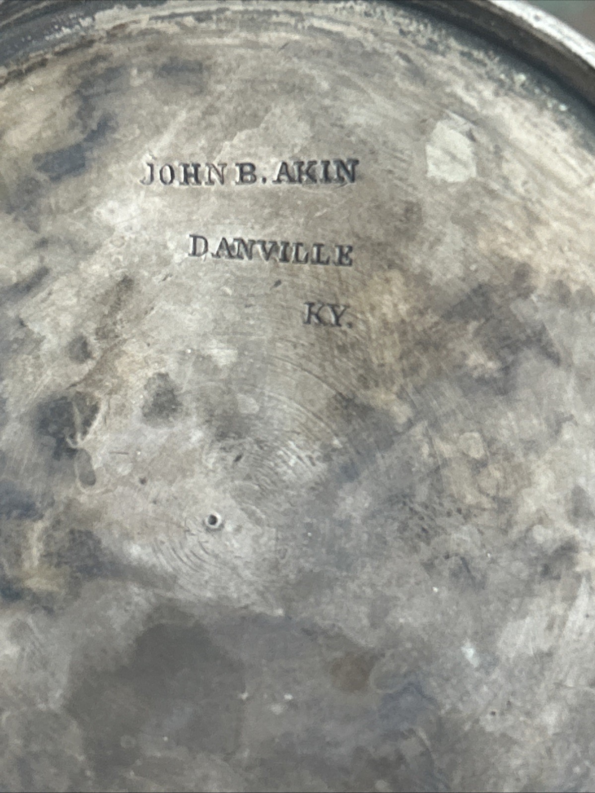 Antique 1850’s John B. Akin Danville KY *PLK* Coin Silver Mint Julep Cup Patina
